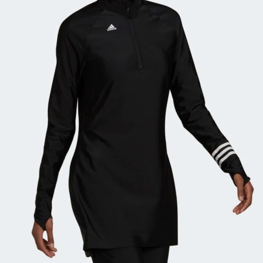 Adidas 3-Stripes Long Sleeve Swim Top and Swim Pants